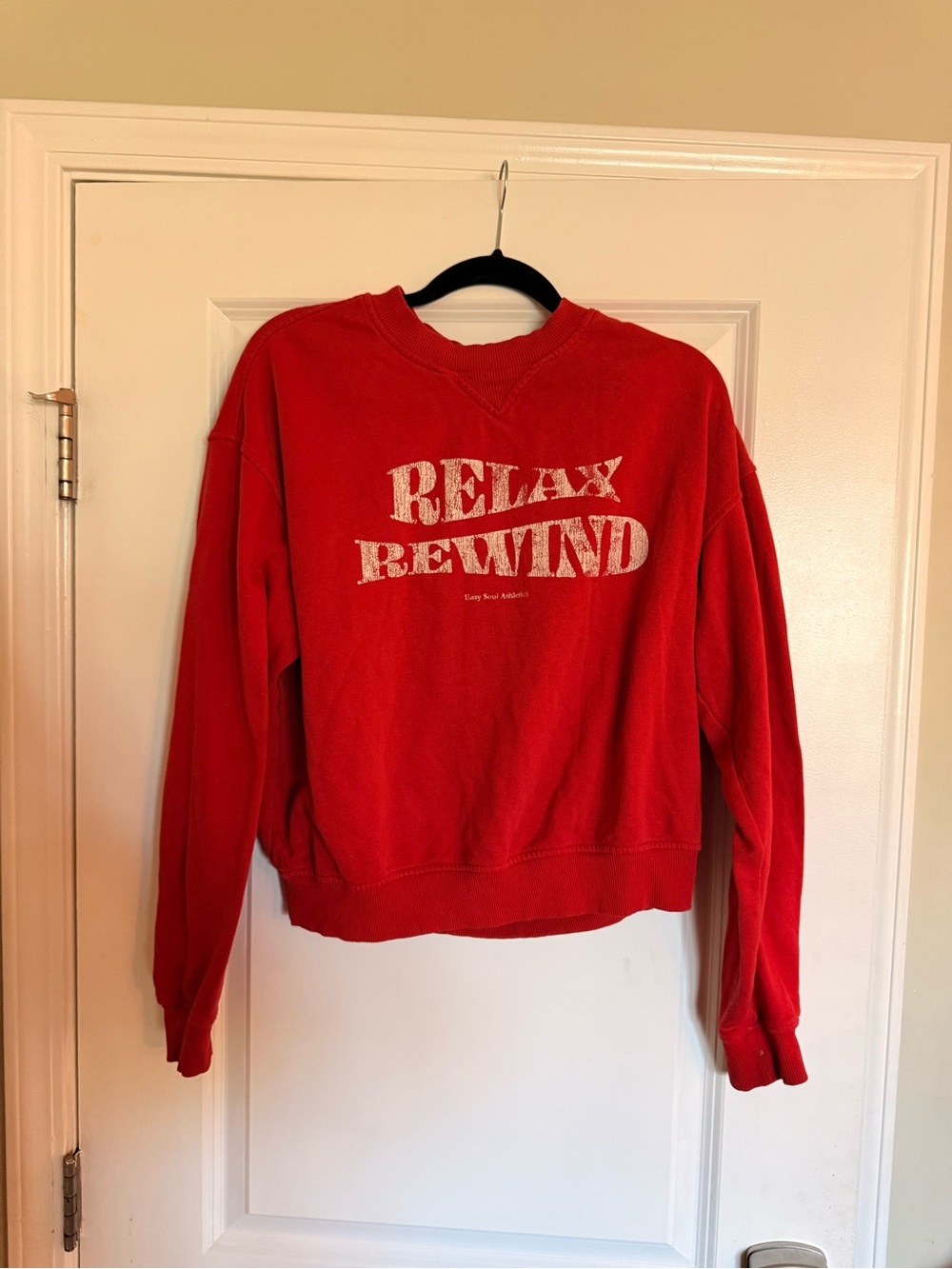 Divided Red 'Relax Rewind' Graphic Crewneck Sweatshirt